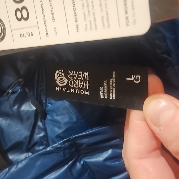 Mountain Hardwear Men’s Ghost Whisperer/2™ Vest: BLUE: NEW WITH TAGS: SIZE L - Picture 5 of 7